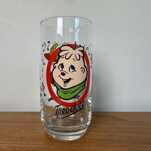 Vintage 1985 Alvin and the Chipmunks Theodore Glass‎ Tumbler Bagdasarian